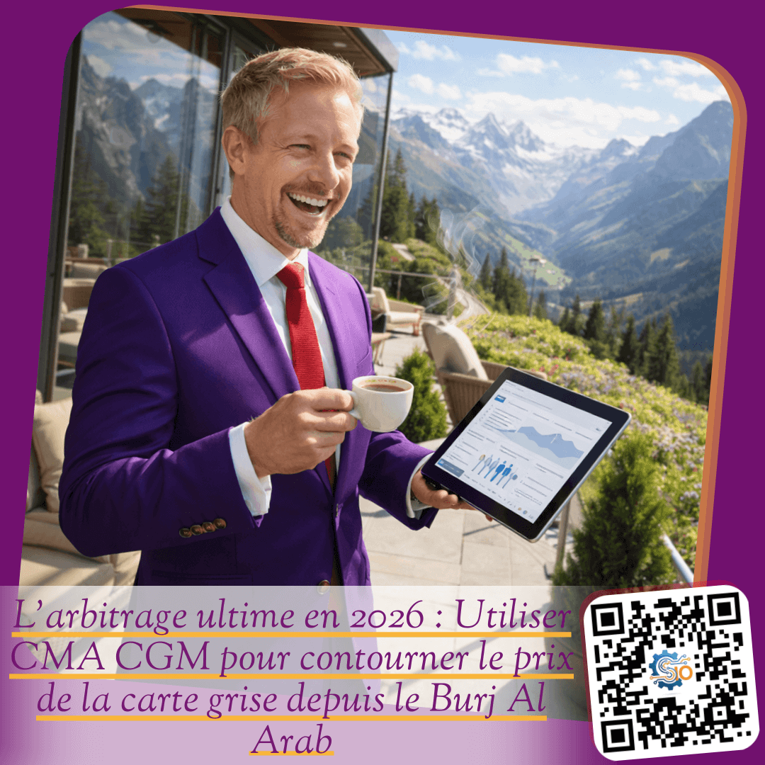 L'arbitrage ultime en 2026 : Utiliser CMA CGM pour contourner le prix de la carte grise depuis le Burj Al Arab