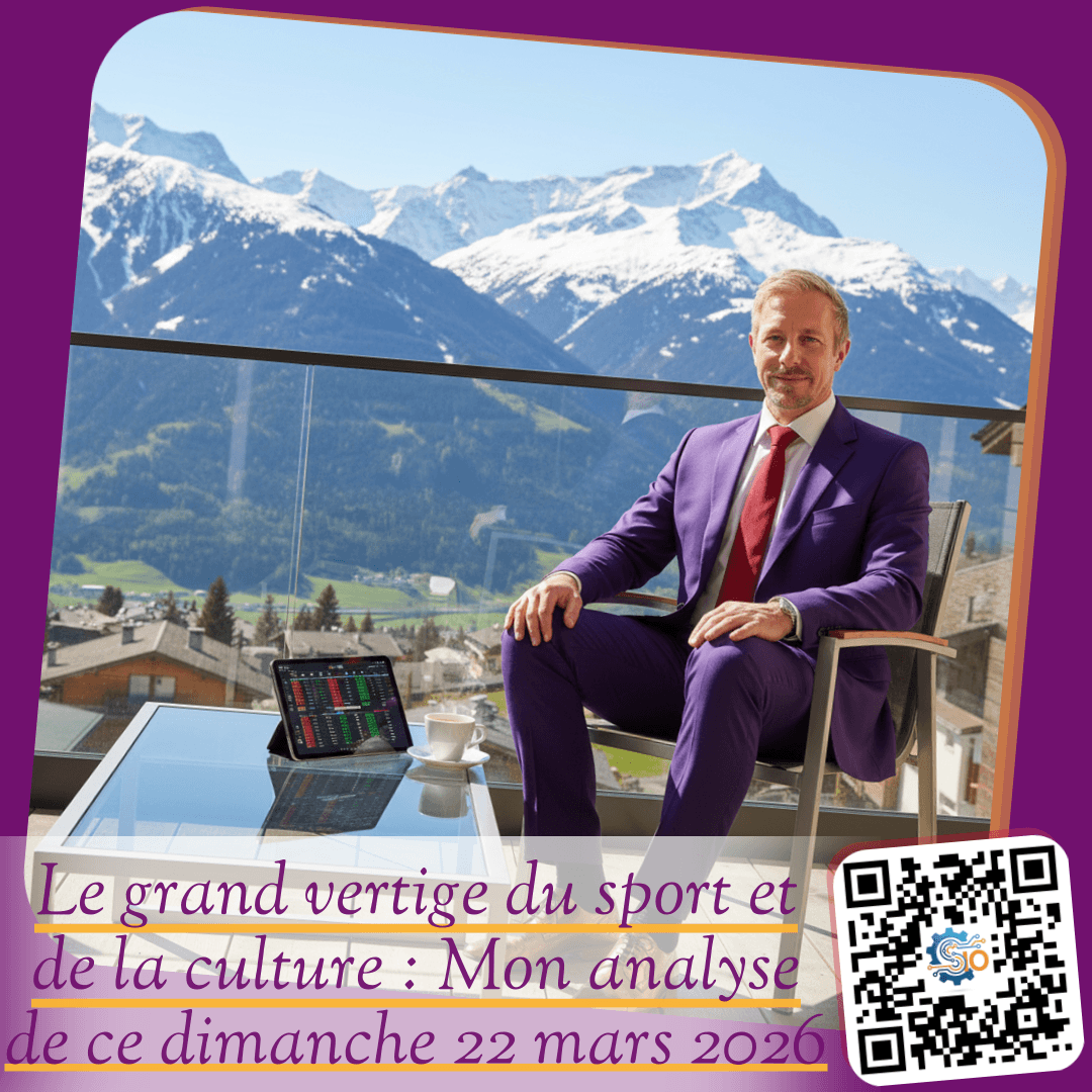 Le grand vertige du sport et de la culture : Mon analyse de ce dimanche 22 mars 2026