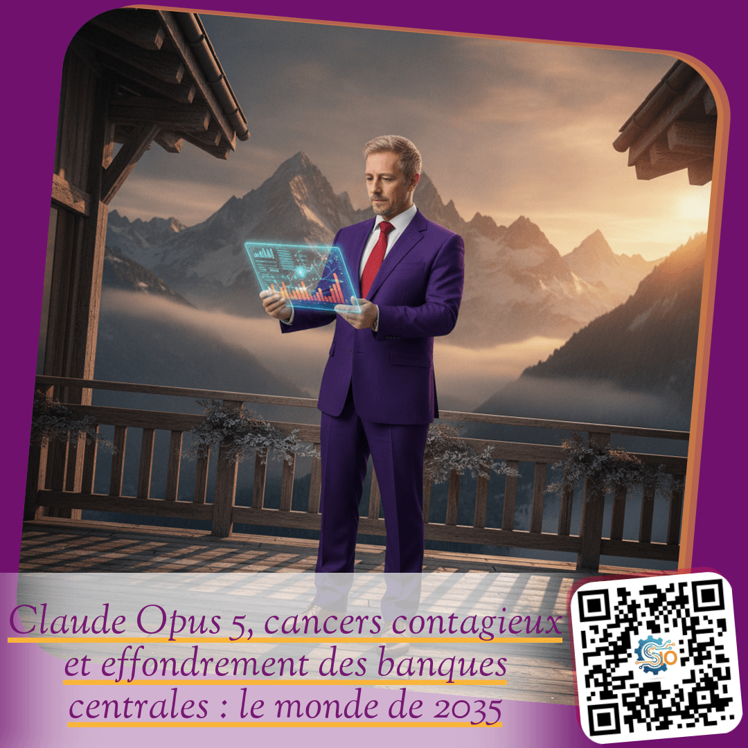 Claude Opus 5, cancers contagieux et effondrement des banques centrales : le monde de 2035