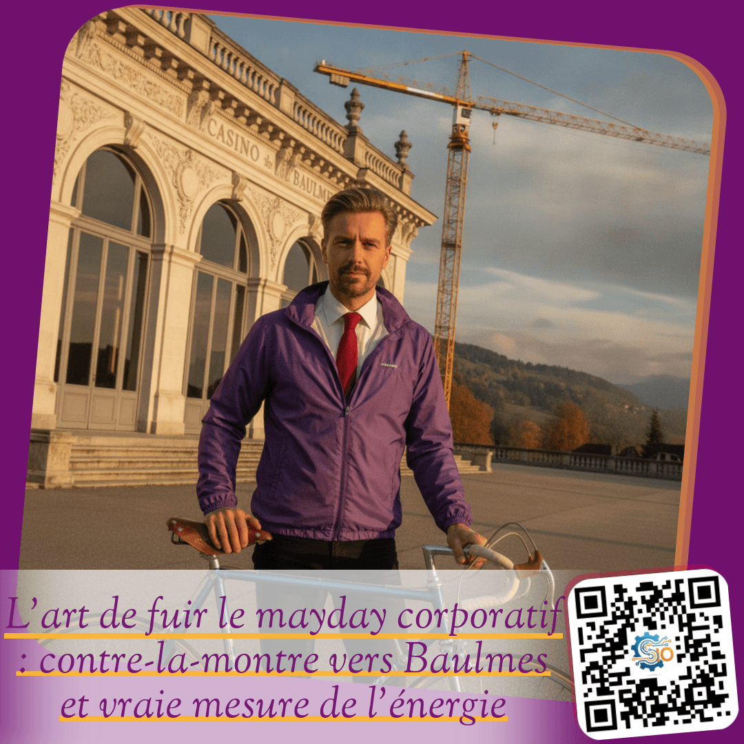 L'art de fuir le mayday corporatif : contre-la-montre vers Baulmes et vraie mesure de l'énergie