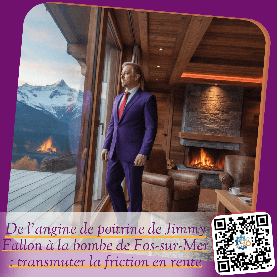 De l'angine de poitrine de Jimmy Fallon à la bombe de Fos-sur-Mer : transmuter la friction en rente