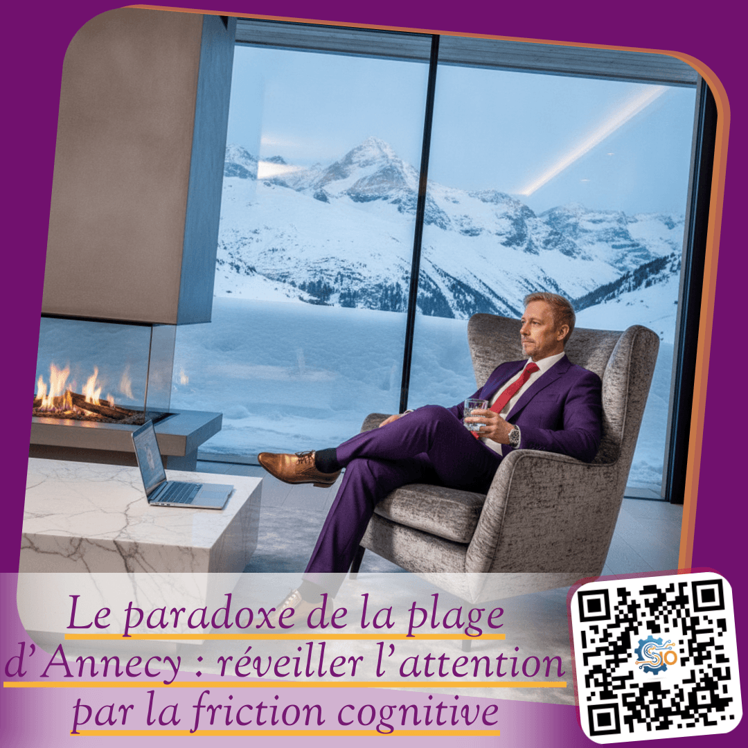 Le paradoxe de la plage d'Annecy : réveiller l'attention par la friction cognitive