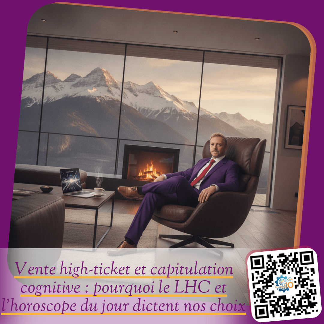 Vente high-ticket et capitulation cognitive : pourquoi le LHC et l'horoscope du jour dictent nos choix